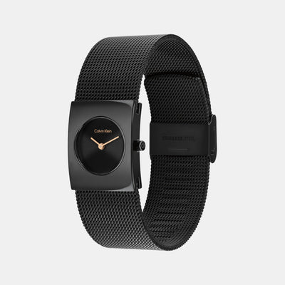 Ck Pulse Women Quartz Black Dial Analog Stainless Steel Watch 25100138