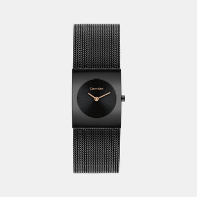 Ck Pulse Women Quartz Black Dial Analog Stainless Steel Watch 25100138