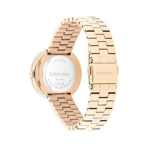Calvin Klein Twisted Bezel Rose Gold Dial  Women 34mm 25100167
