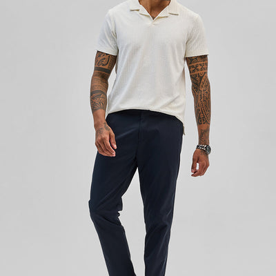 White Textured Cuban T-Shirt