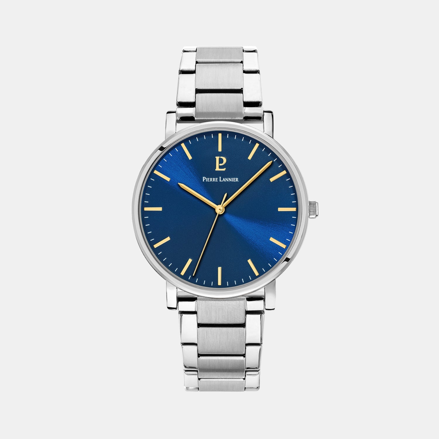 Essential Men Quartz Blue Dial Analog Stainless Steel Watch 251G161