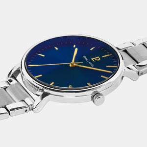 Essential Men Quartz Blue Dial Analog Stainless Steel Watch 251G161