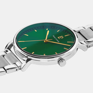 Essential Men Quartz Green Dial Analog Stainless Steel Watch 251G171