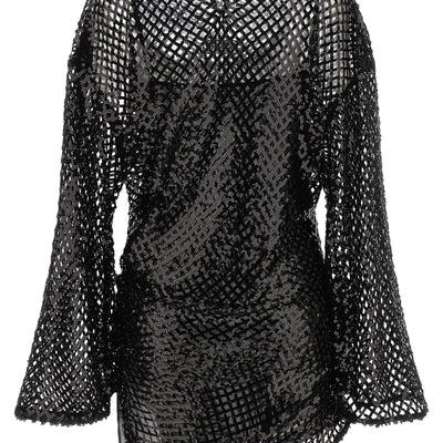 The Attico Sequin Mesh Dress
