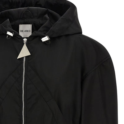 The Attico Maxi Hood Bomber Jacket