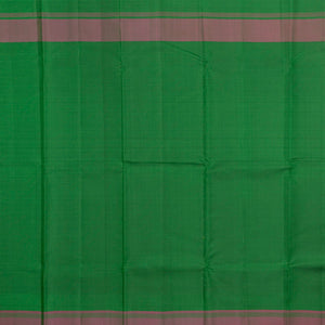 Lemon yellow Handloom Kanchipuram Korvai Silk Saree With Ganga Jamuna Border