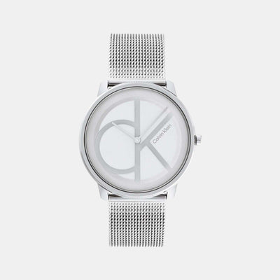 Ck Iconic Unisex Quartz Silver Dial Analog Stainless Steel Watch 25200027