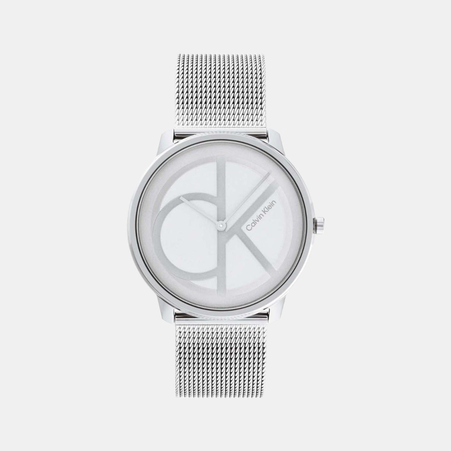 Ck Iconic Unisex Quartz Silver Dial Analog Stainless Steel Watch 25200027