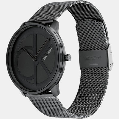Ck Iconic Women Quartz Black Dial Analog Stainless Steel Watch 25200028
