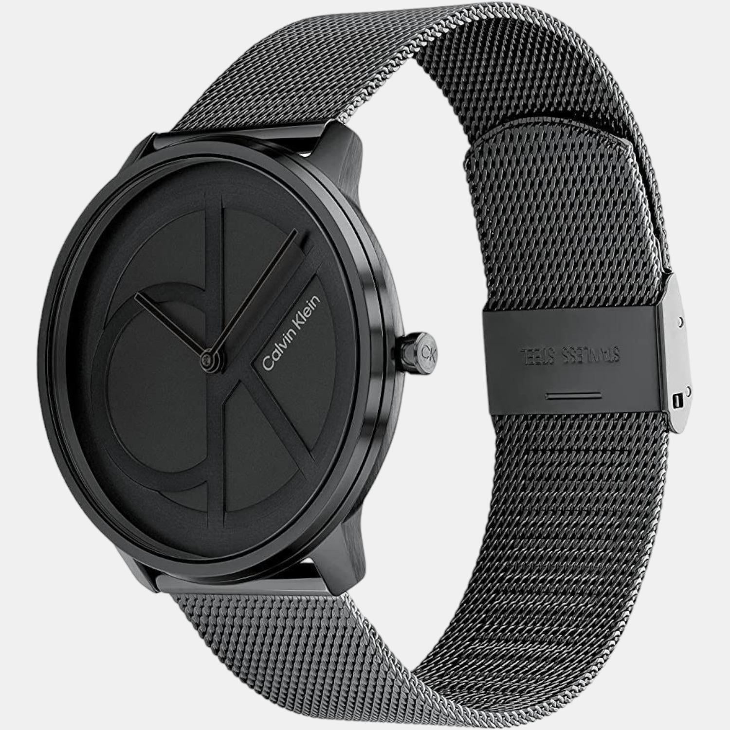 Ck Iconic Women Quartz Black Dial Analog Stainless Steel Watch 25200028