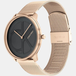 Ck Iconic Unisex Quartz Black Dial Analog Stainless Steel Watch 25200029