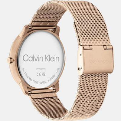 Ck Iconic Unisex Quartz Black Dial Analog Stainless Steel Watch 25200029