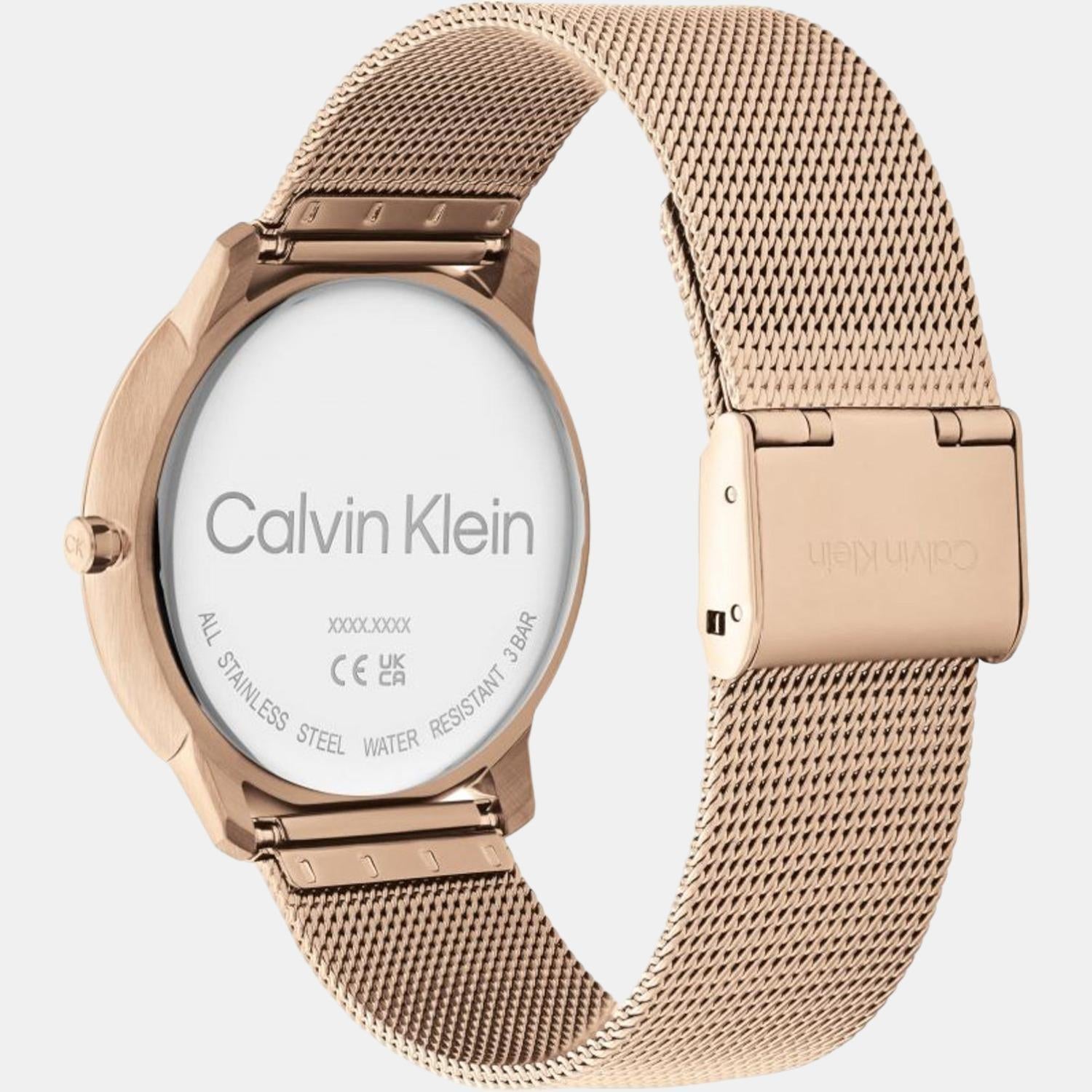 Ck Iconic Unisex Quartz Black Dial Analog Stainless Steel Watch 25200029