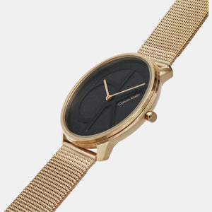 Ck Iconic Unisex Quartz Black Dial Analog Stainless Steel Watch 25200029