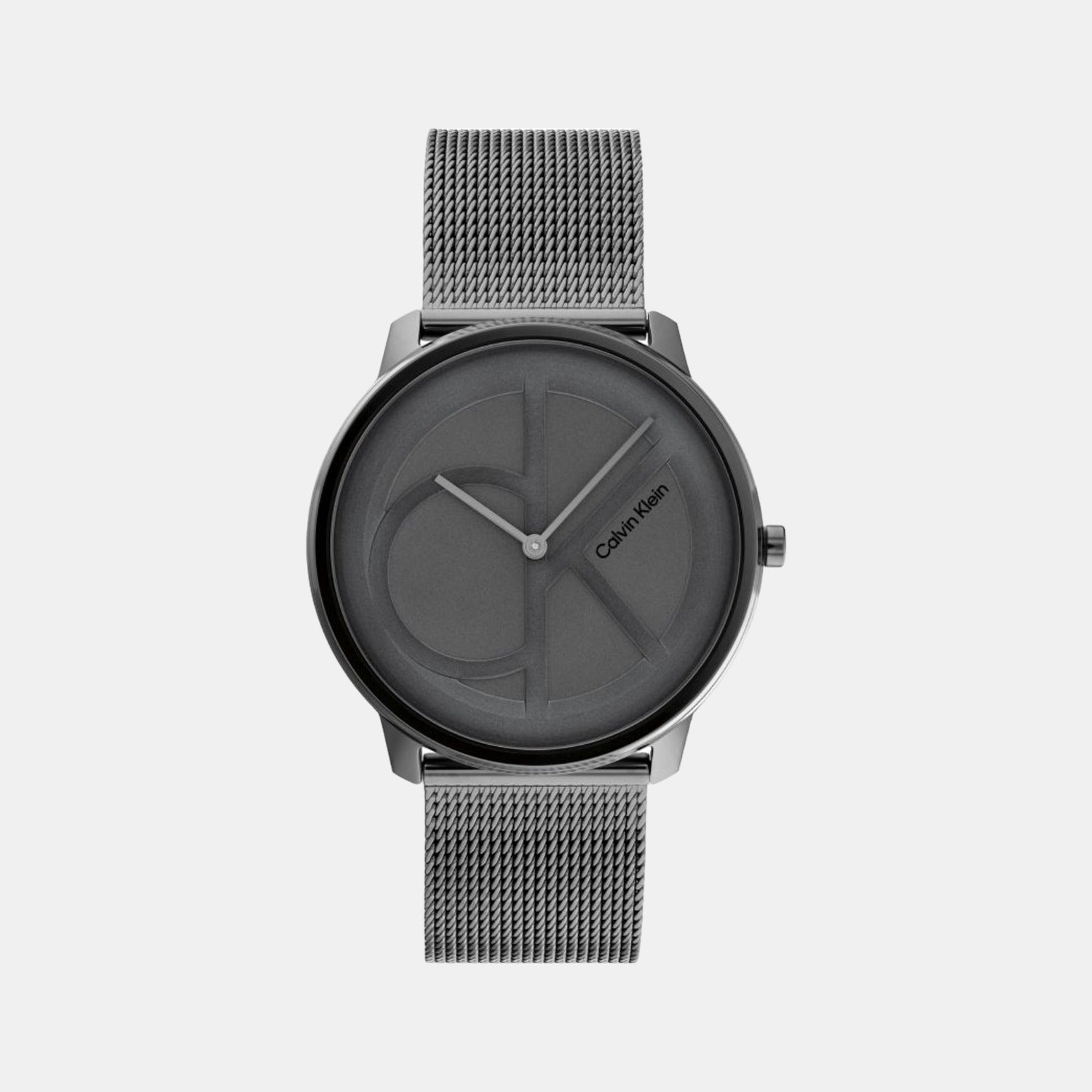 Ck Iconic Unisex Quartz Grey Dial Analog Stainless Steel Watch 25200030
