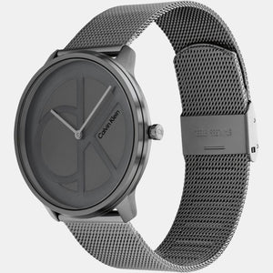 Ck Iconic Unisex Quartz Grey Dial Analog Stainless Steel Watch 25200030
