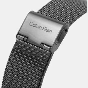 Ck Iconic Unisex Quartz Grey Dial Analog Stainless Steel Watch 25200030