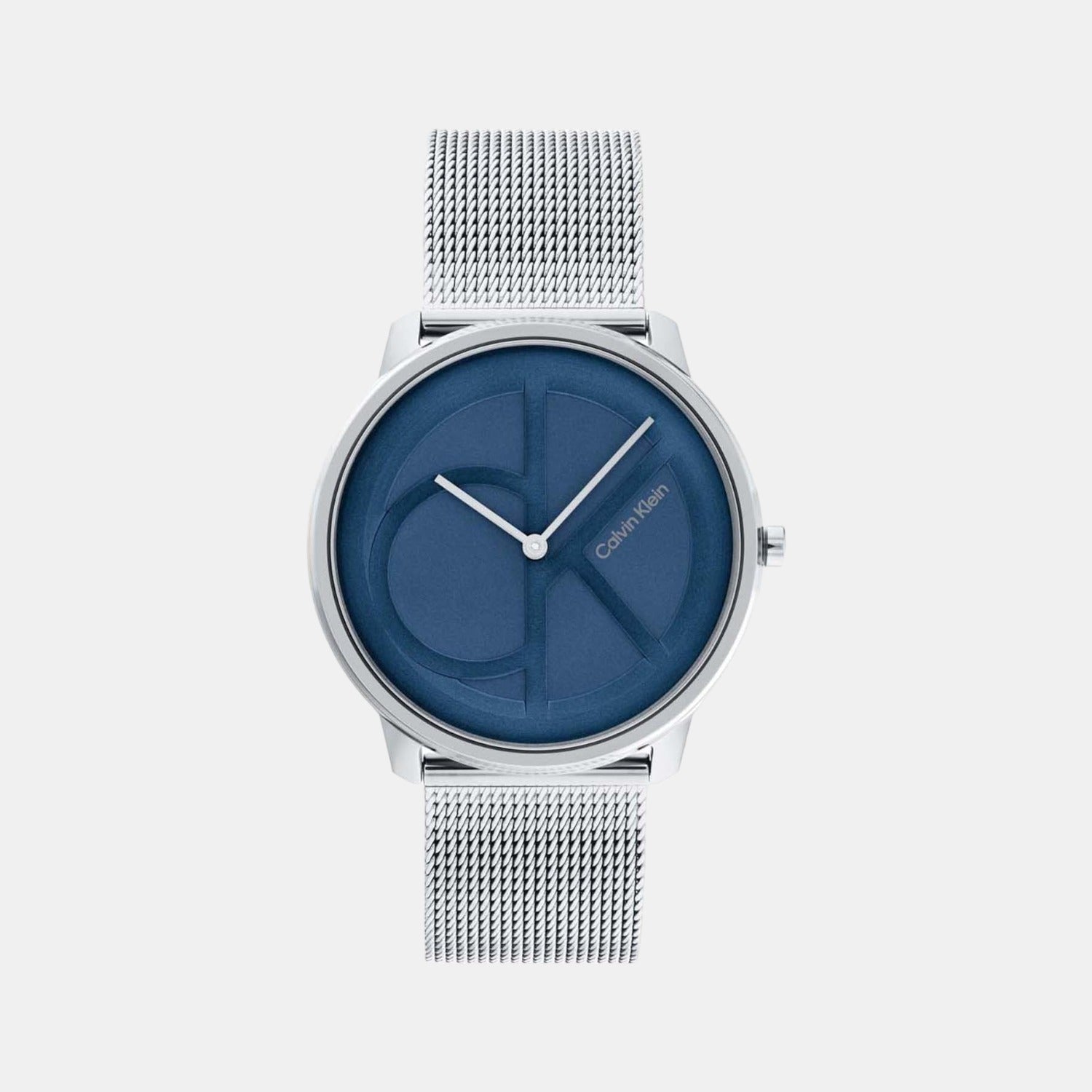 Ck Iconic Unisex Quartz Blue Dial Analog Stainless Steel Watch 25200031