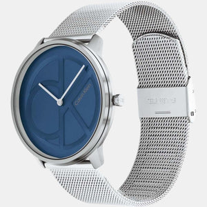 Ck Iconic Unisex Quartz Blue Dial Analog Stainless Steel Watch 25200031