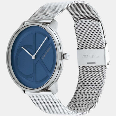 Ck Iconic Unisex Quartz Blue Dial Analog Stainless Steel Watch 25200031
