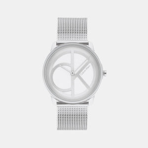 Ck Iconic Unisex Quartz Silver Dial Analog Stainless Steel Watch 25200032