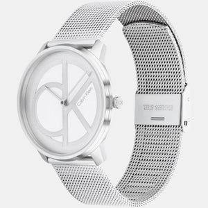 Ck Iconic Unisex Quartz Silver Dial Analog Stainless Steel Watch 25200032