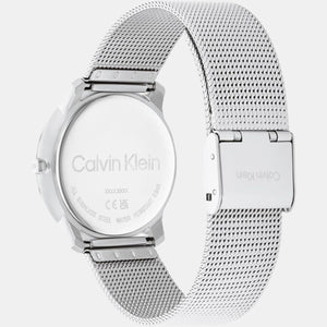 Ck Iconic Unisex Quartz Silver Dial Analog Stainless Steel Watch 25200032