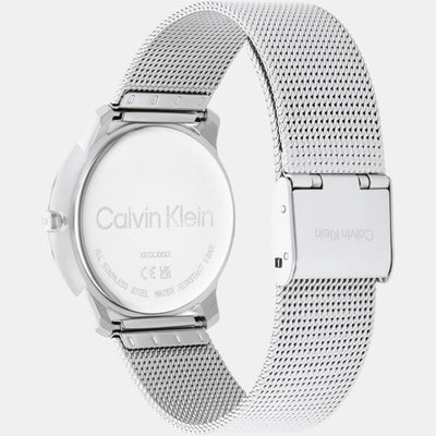 Ck Iconic Unisex Quartz Silver Dial Analog Stainless Steel Watch 25200032