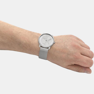 Ck Iconic Unisex Quartz Silver Dial Analog Stainless Steel Watch 25200032