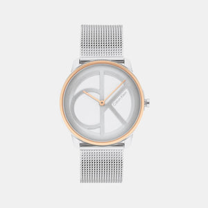 Ck Iconic Unisex Quartz Silver Dial Analog Stainless Steel Watch 25200033