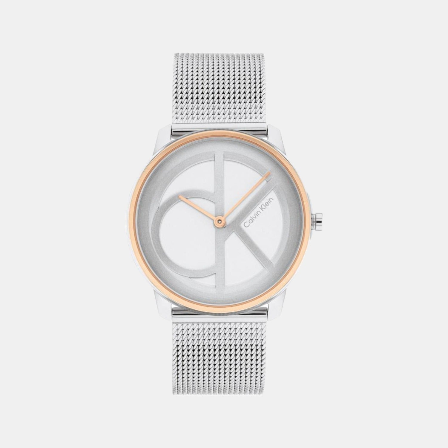 Ck Iconic Unisex Quartz Silver Dial Analog Stainless Steel Watch 25200033
