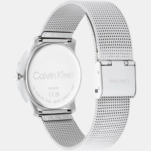 Ck Iconic Unisex Quartz Silver Dial Analog Stainless Steel Watch 25200033