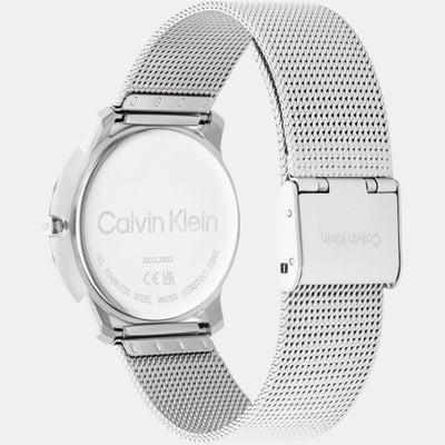 Ck Iconic Unisex Quartz Silver Dial Analog Stainless Steel Watch 25200033