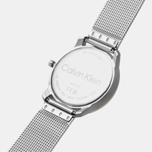 Ck Iconic Unisex Quartz Silver Dial Analog Stainless Steel Watch 25200033