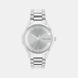Ck Iconic Unisex Quartz Grey Dial Analog Stainless Steel Watch 25200036