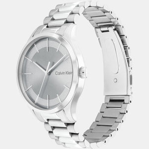 Ck Iconic Unisex Quartz Grey Dial Analog Stainless Steel Watch 25200036