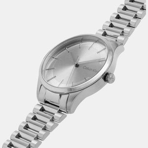 Ck Iconic Unisex Quartz Grey Dial Analog Stainless Steel Watch 25200036