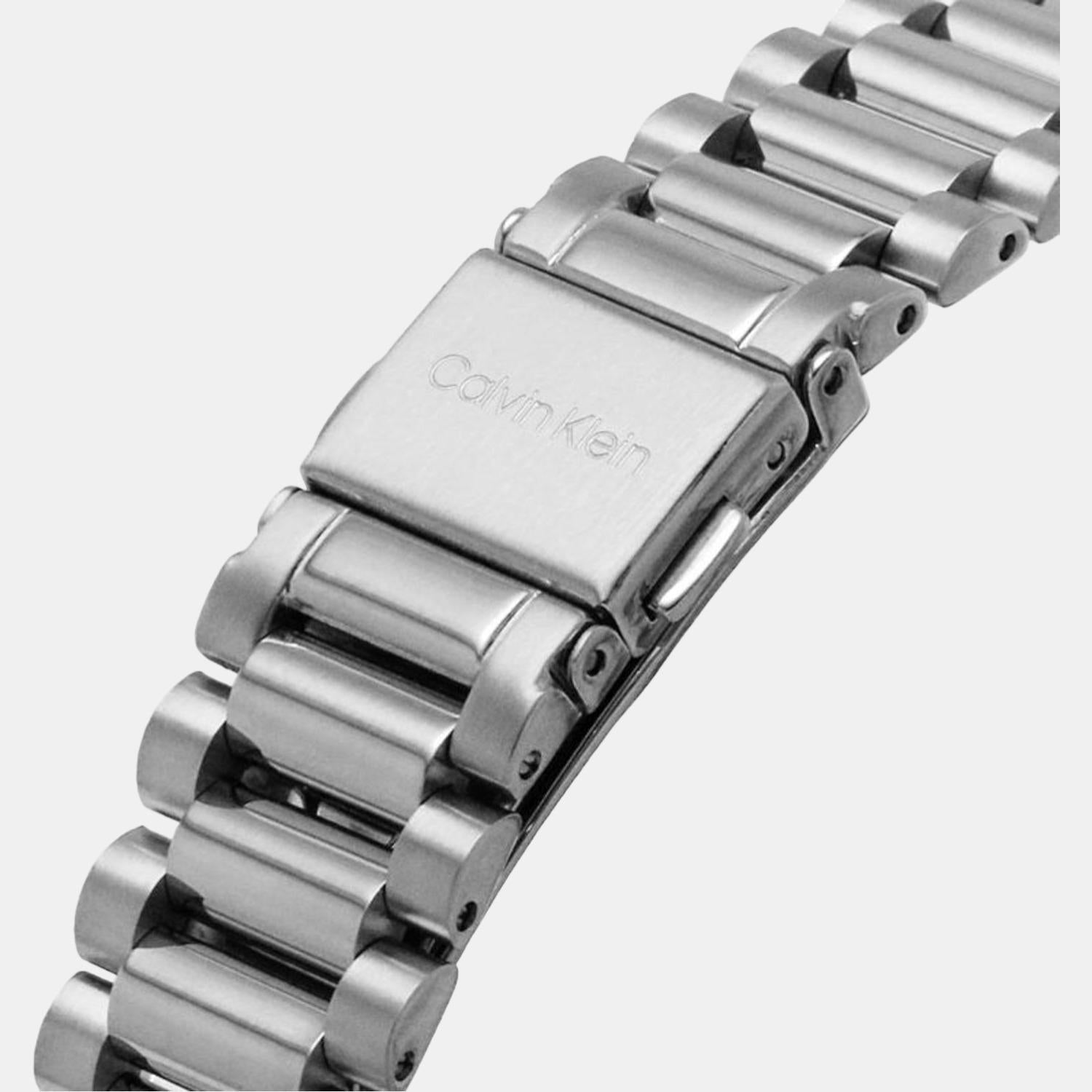 Ck Iconic Unisex Quartz Grey Dial Analog Stainless Steel Watch 25200036