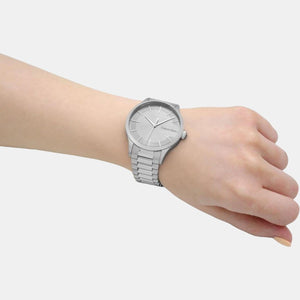 Ck Iconic Unisex Quartz Grey Dial Analog Stainless Steel Watch 25200036