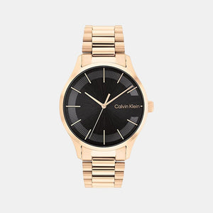 Ck Iconic Unisex Quartz Black Dial Analog Stainless Steel Watch 25200037