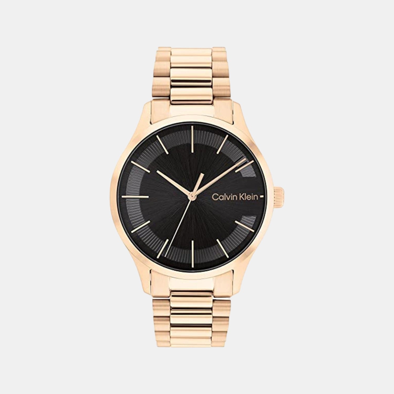 Ck Iconic Unisex Quartz Black Dial Analog Stainless Steel Watch 25200037