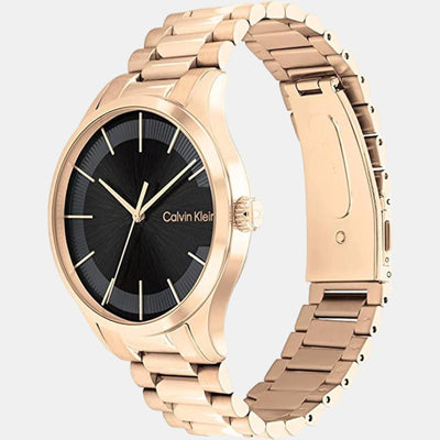 Ck Iconic Unisex Quartz Black Dial Analog Stainless Steel Watch 25200037