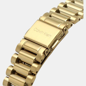 Ck Iconic Unisex Quartz Gold Dial Analog Stainless Steel Watch 25200038
