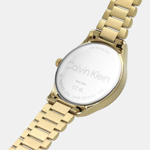 Ck Iconic Unisex Quartz Gold Dial Analog Stainless Steel Watch 25200038