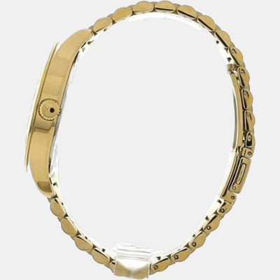 Ck Iconic Unisex Quartz Gold Dial Analog Stainless Steel Watch 25200038