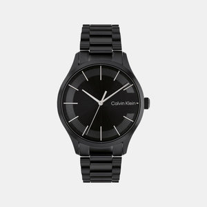 Ck Iconic Unisex Quartz Black Dial Analog Stainless Steel Watch 25200040