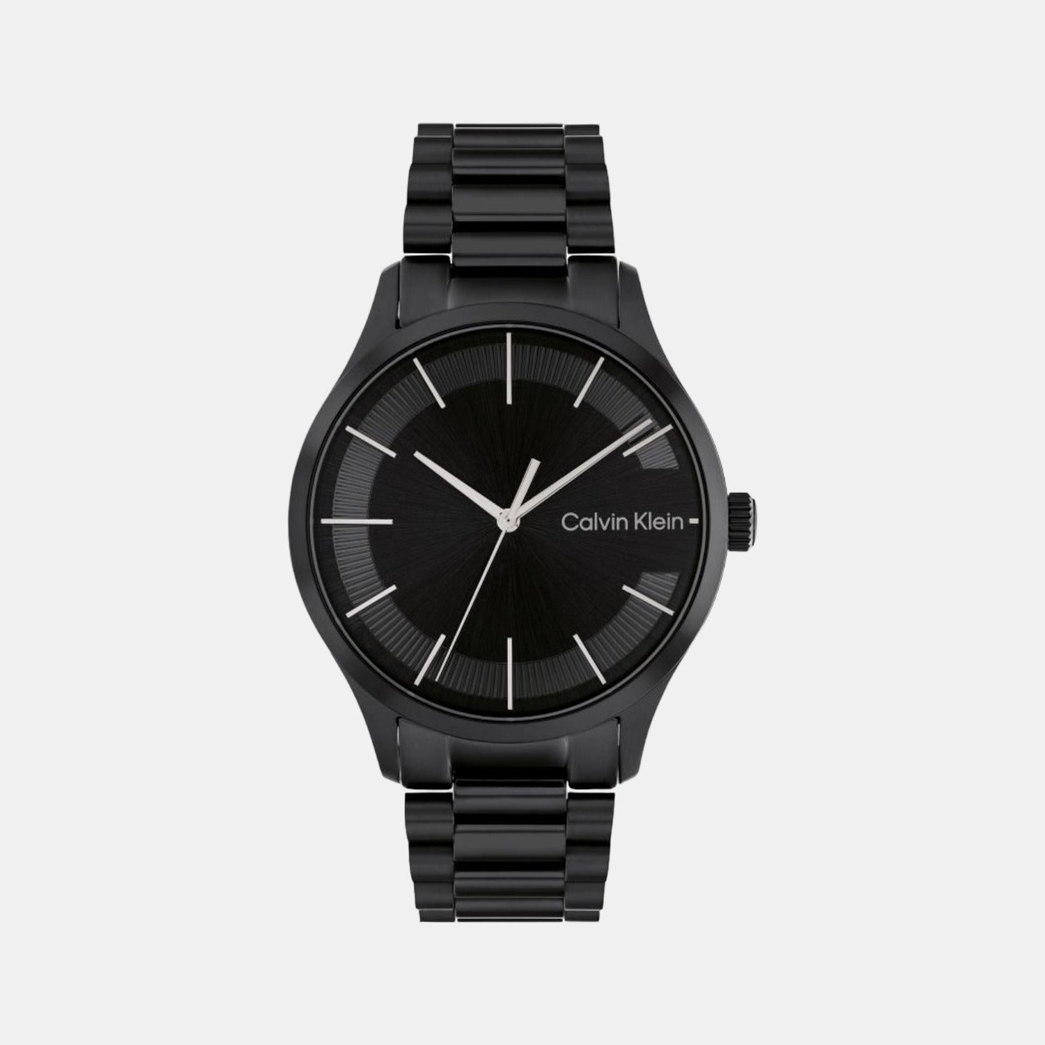 Ck Iconic Unisex Quartz Black Dial Analog Stainless Steel Watch 25200040