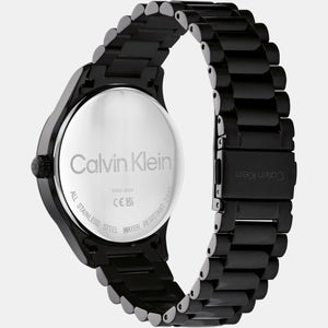 Ck Iconic Unisex Quartz Black Dial Analog Stainless Steel Watch 25200040