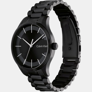 Ck Iconic Unisex Quartz Black Dial Analog Stainless Steel Watch 25200040