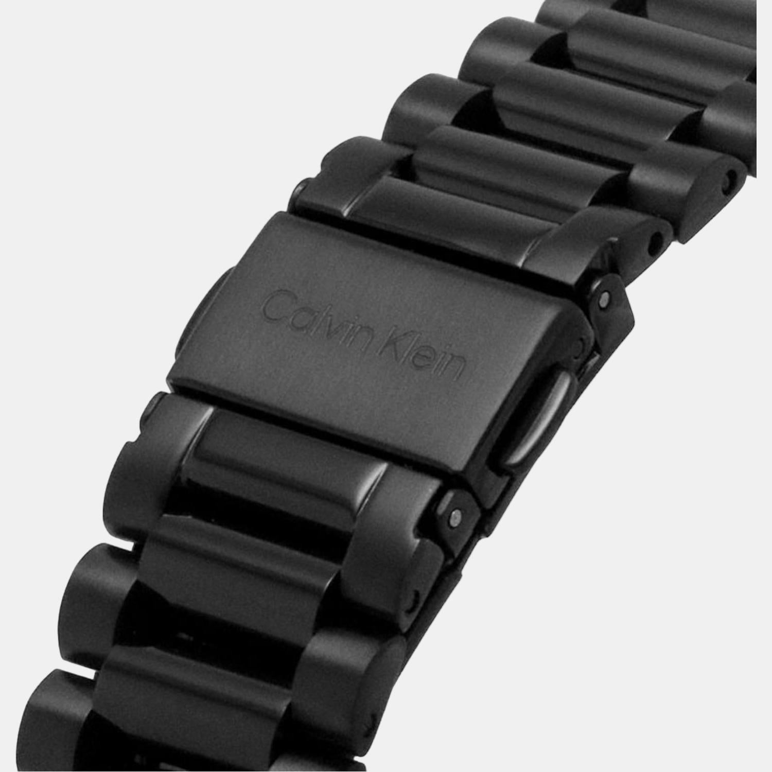 Ck Iconic Unisex Quartz Black Dial Analog Stainless Steel Watch 25200040